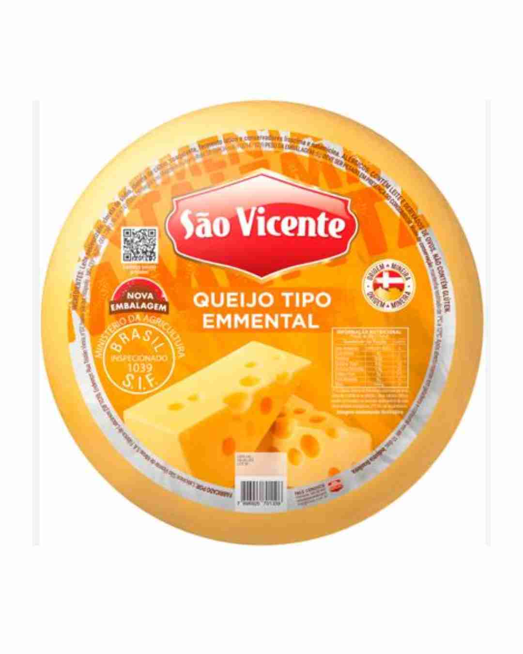 Queijo Emmental Pç p/Fatiar São Vicente 3,5kg